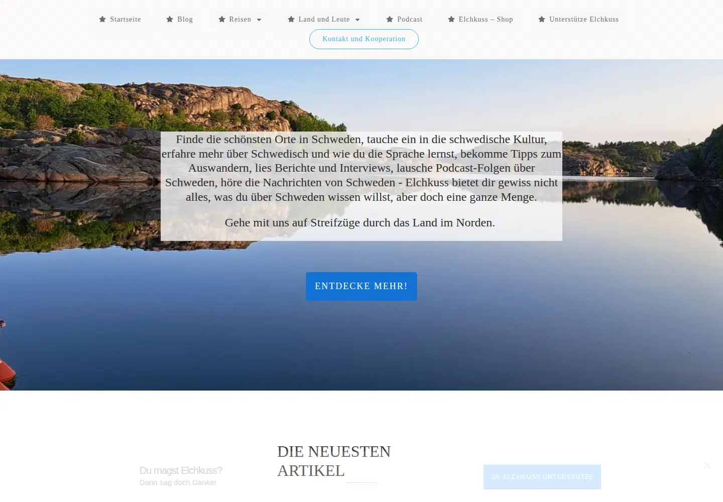 Captured homepage of elchkuss.de in the current scan