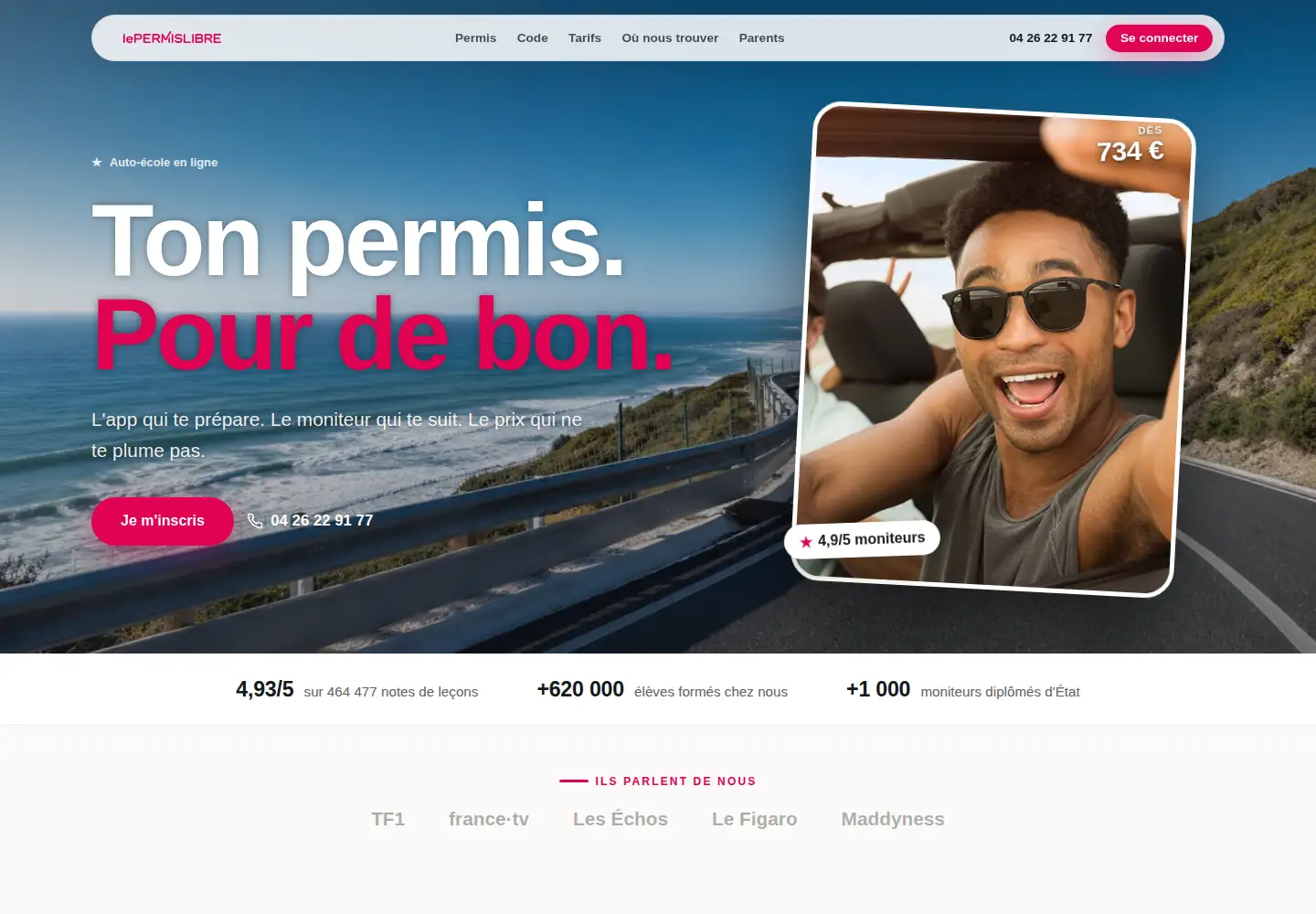 Screenshot of lepermislibre.fr