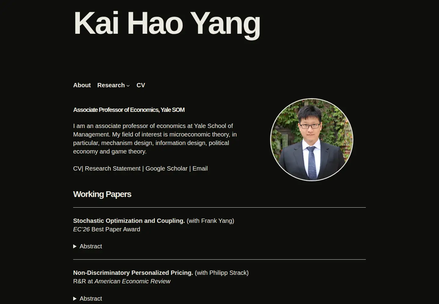 Captured homepage of kaihaoyang.com in the current scan