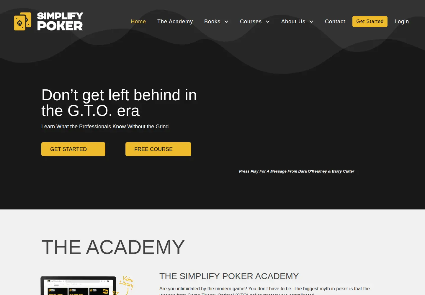 Captured homepage of simplifypoker.com in the current scan