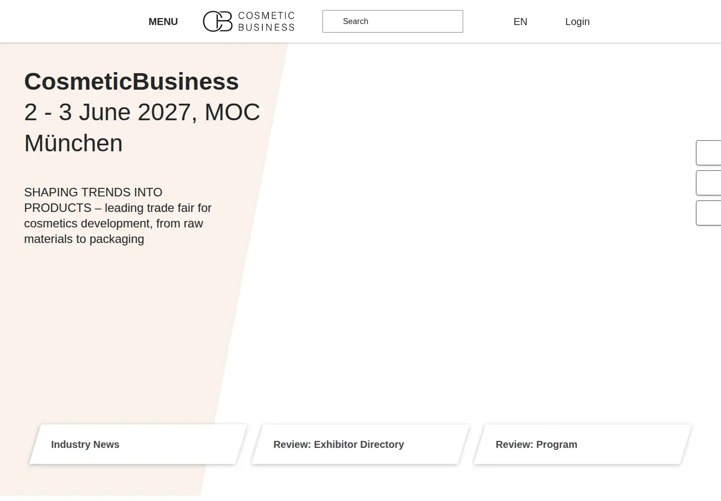 Screenshot of cosmetic-business.com