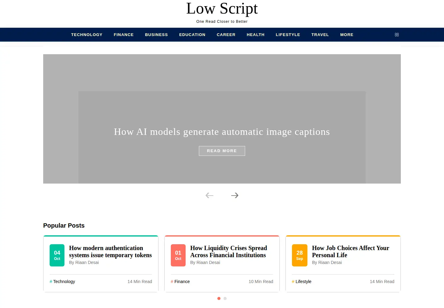 Screenshot of lowscript.com