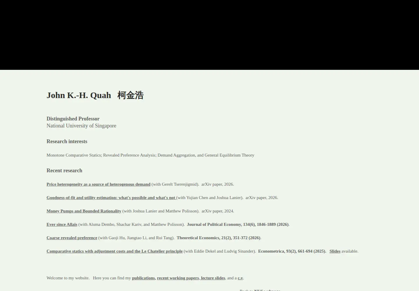 Screenshot of johnquah.com