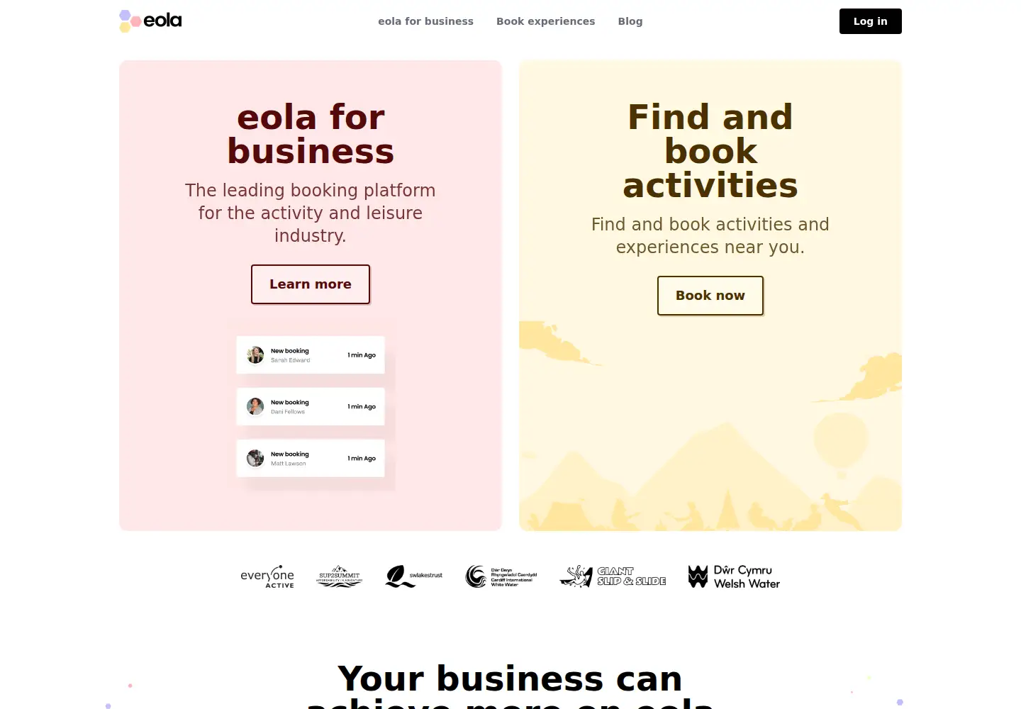 Captured homepage of eola.co in the current scan