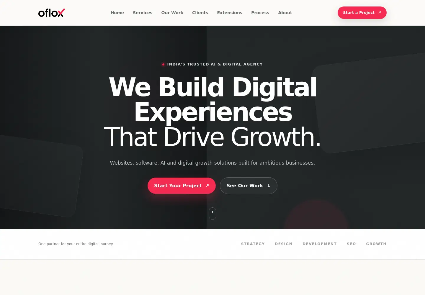 Captured homepage of oflox.com in the current scan