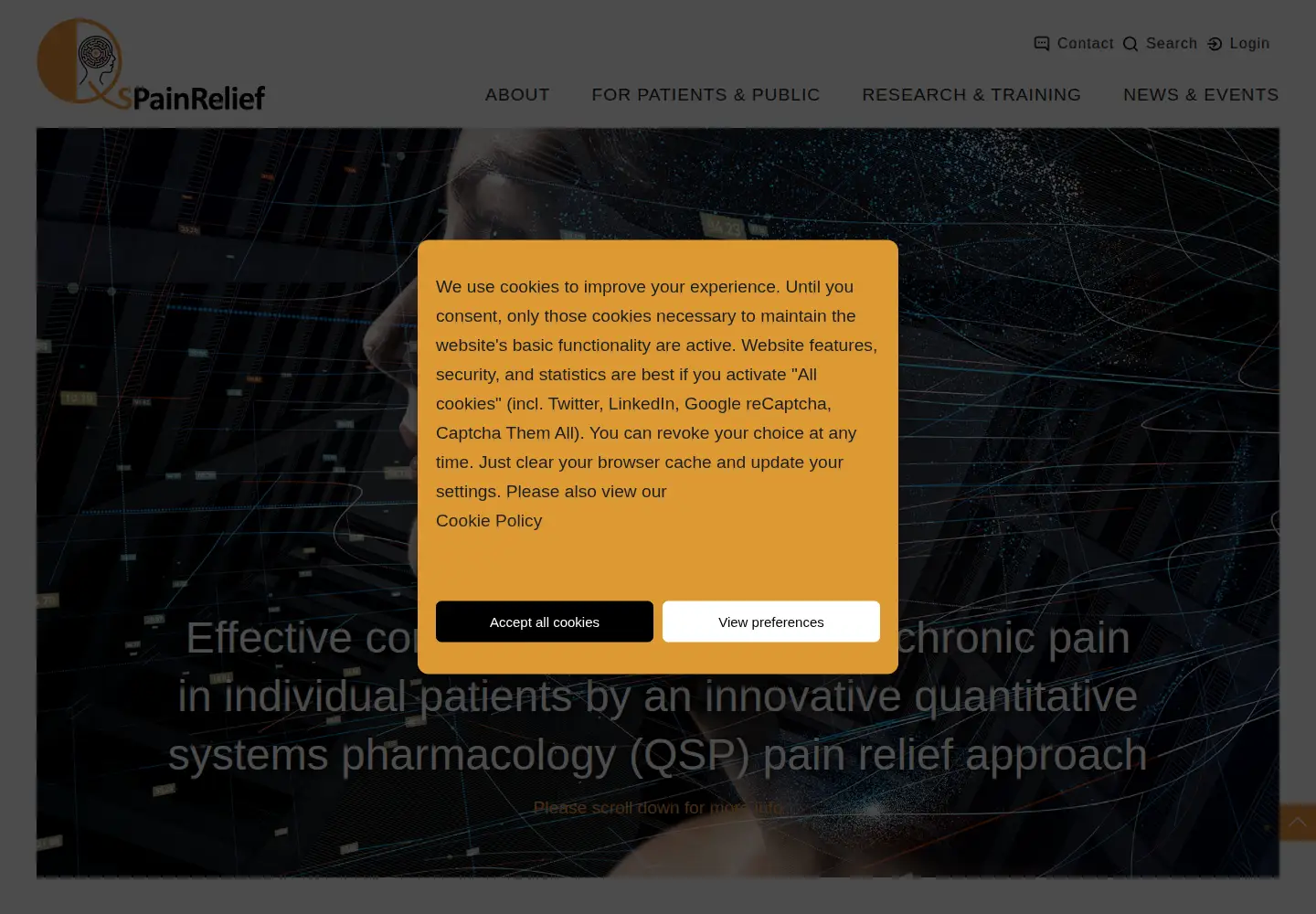 Screenshot of qspainrelief.eu