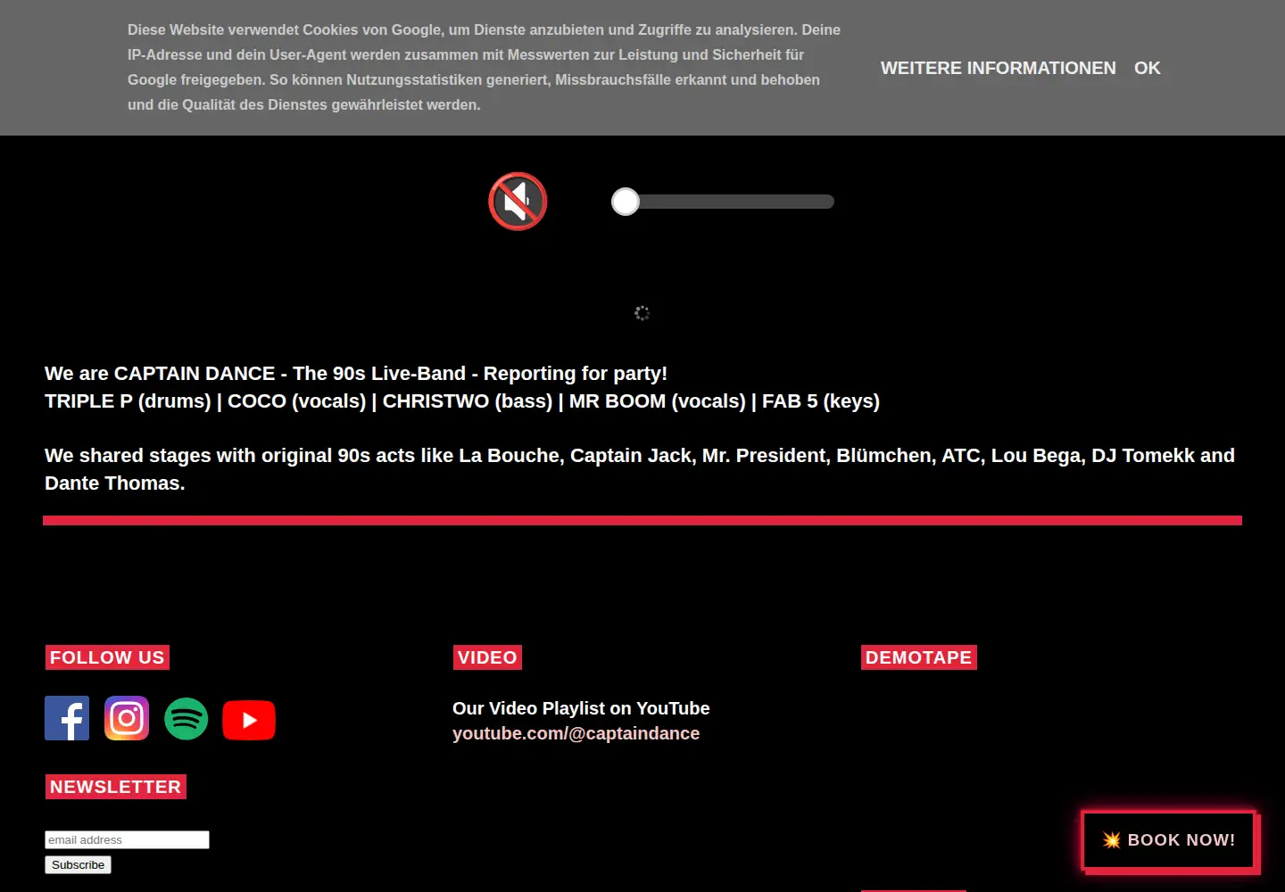 Screenshot of captain-dance.com