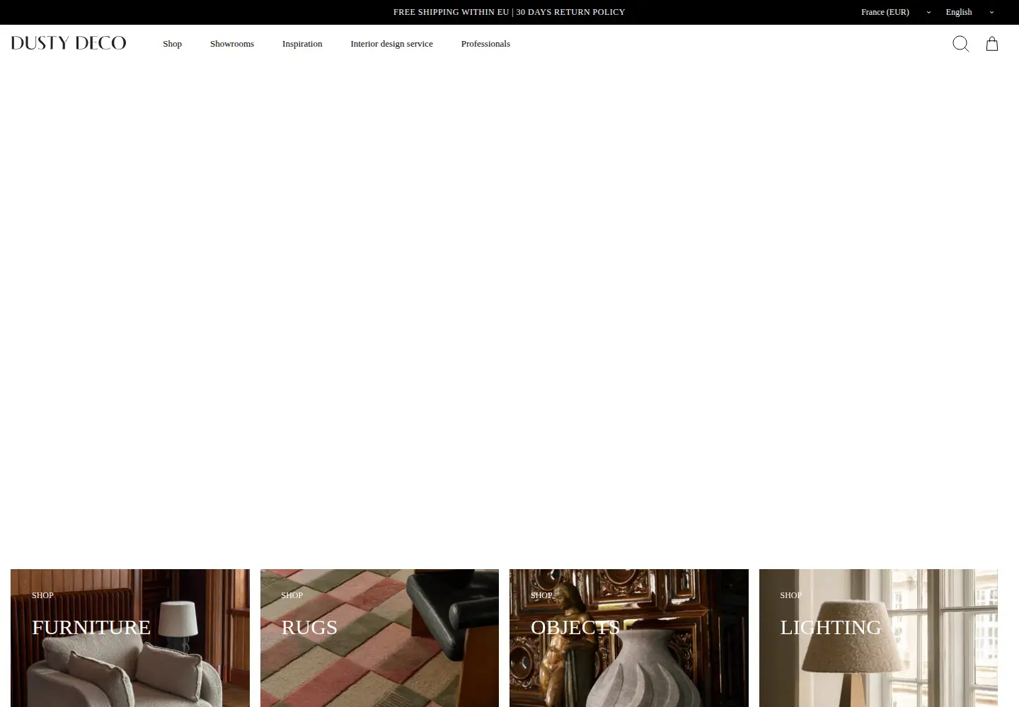 Captured homepage of dustydeco.com in the current scan