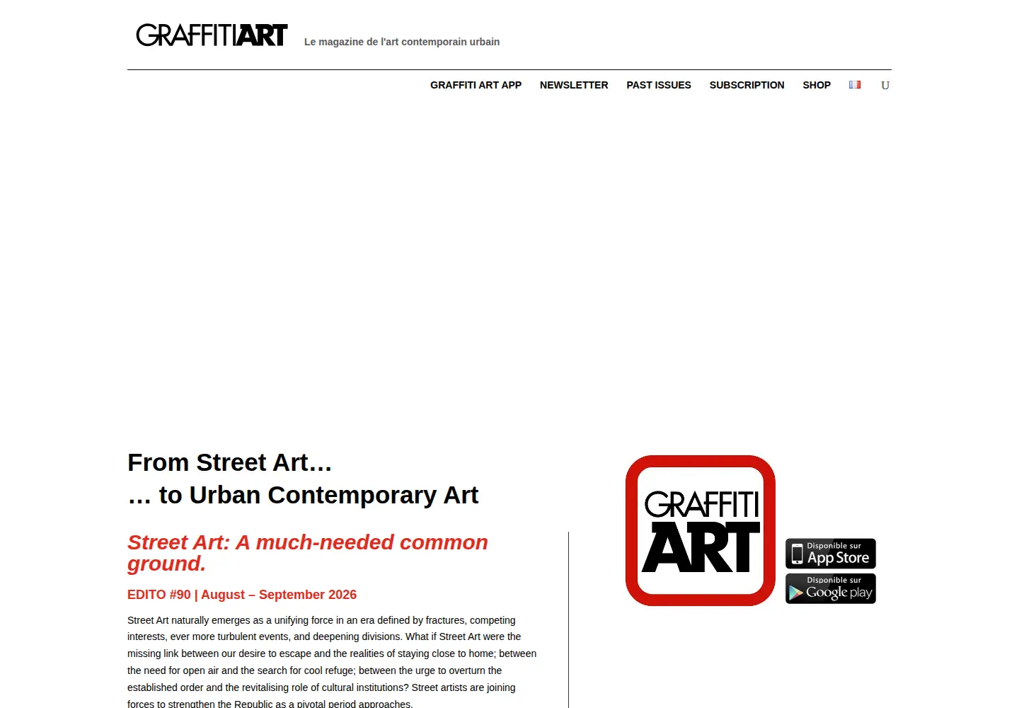 Screenshot of graffitiartmagazine.com