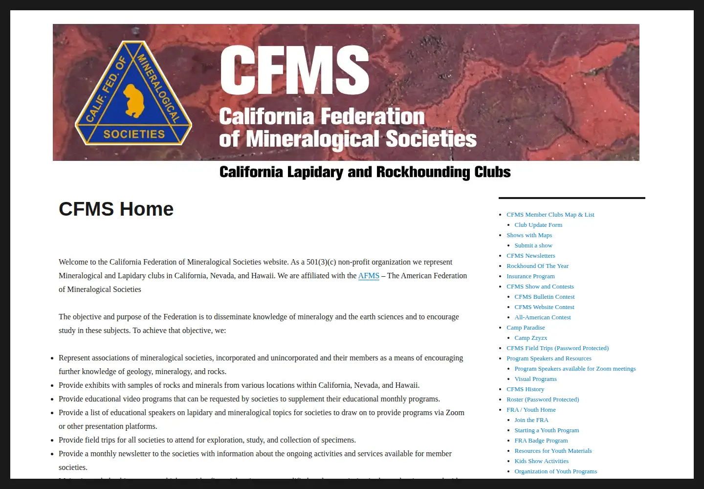 Screenshot of cfmsinc.org