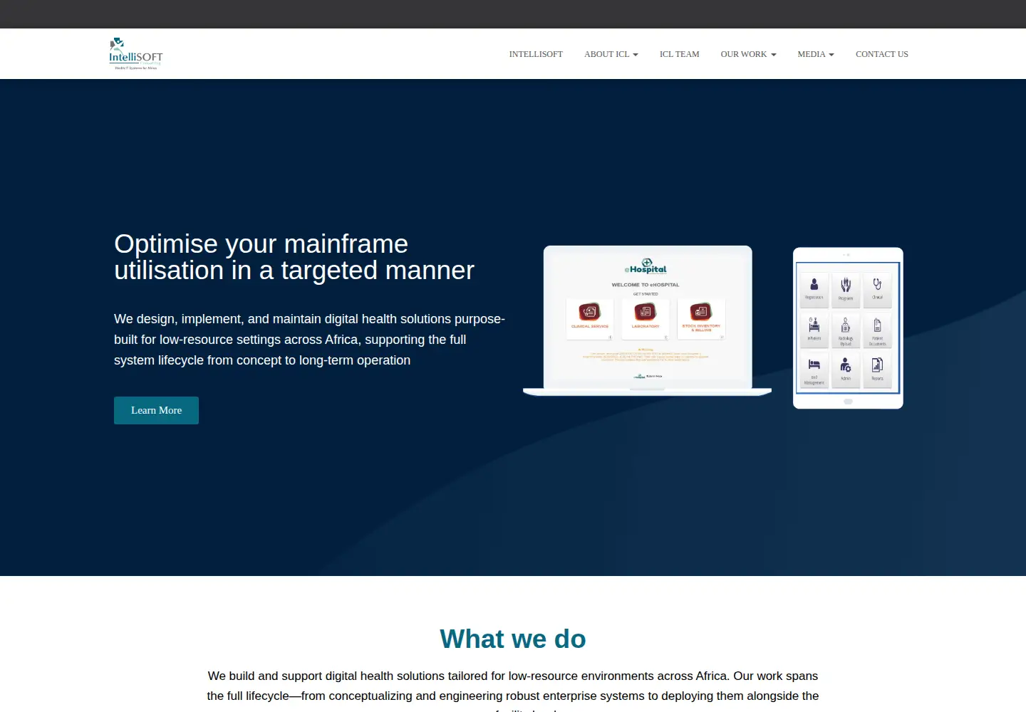 Captured homepage of intellisoftkenya.com in the current scan