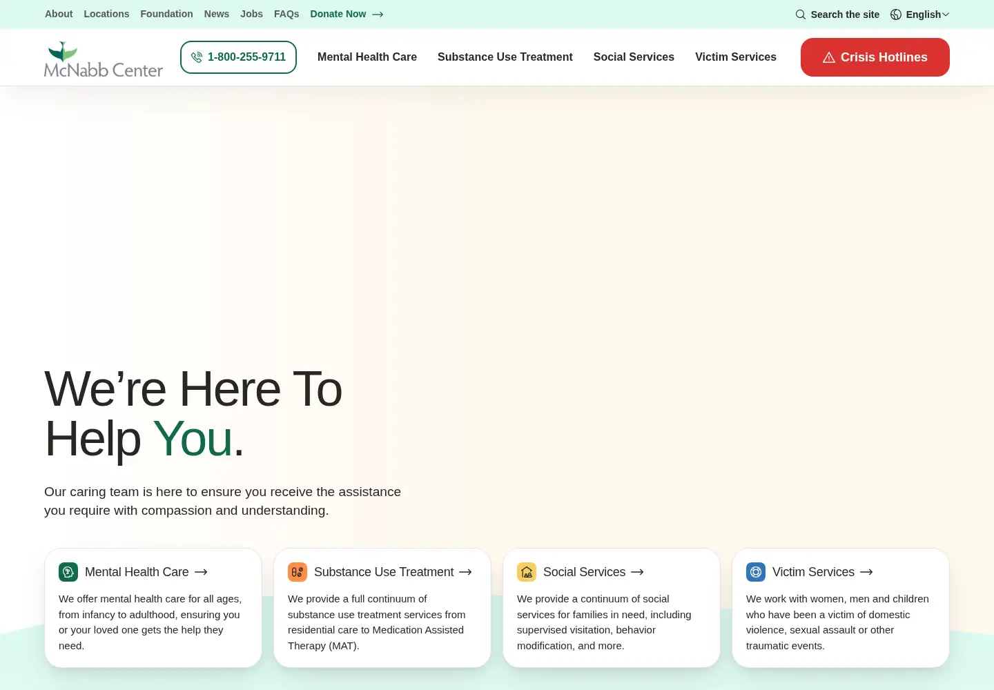 Screenshot of mcnabbcenter.org