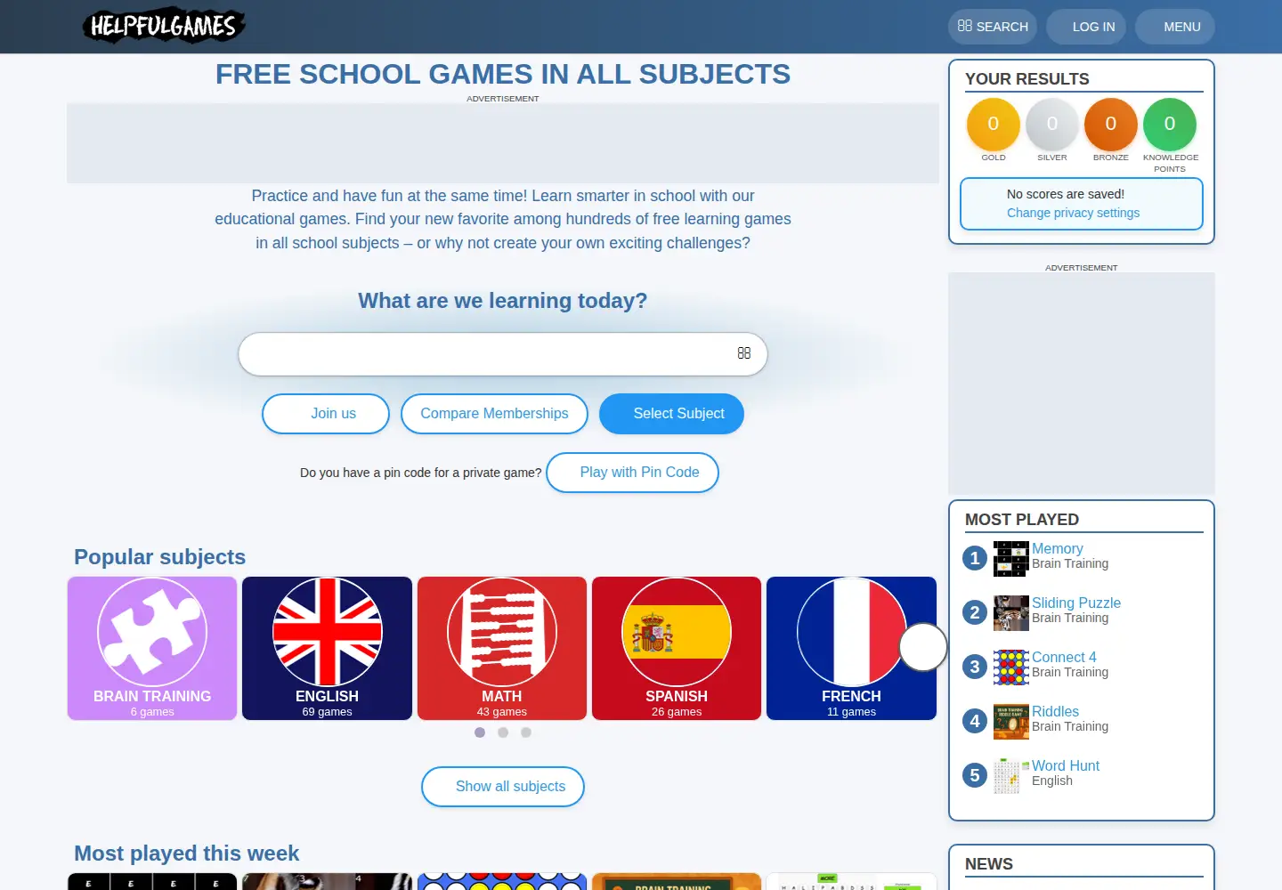 Screenshot of helpfulgames.com