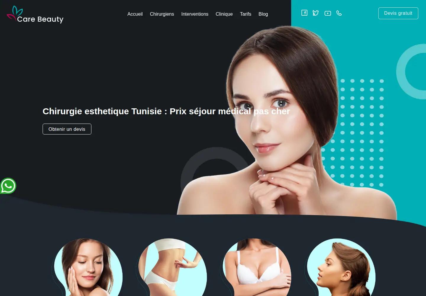 Screenshot of clinique-esthetique-tunisie.com
