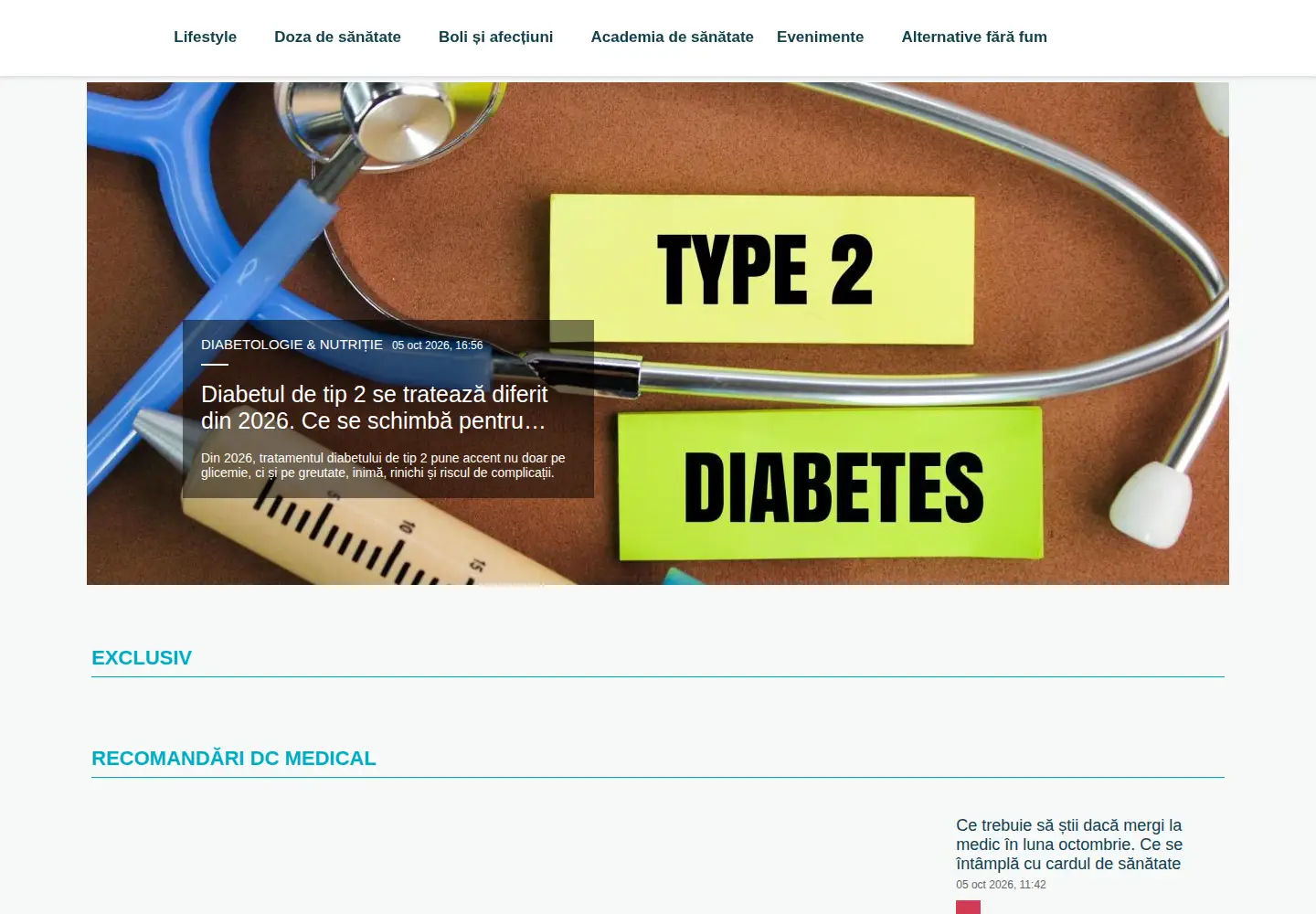 Captured homepage of dcmedical.ro in the current scan