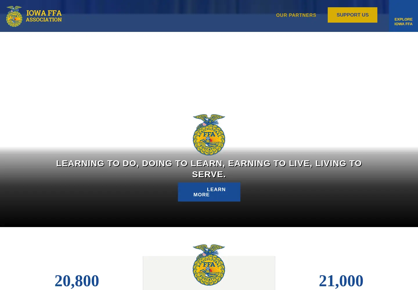 Captured homepage of iowaffa.com in the current scan