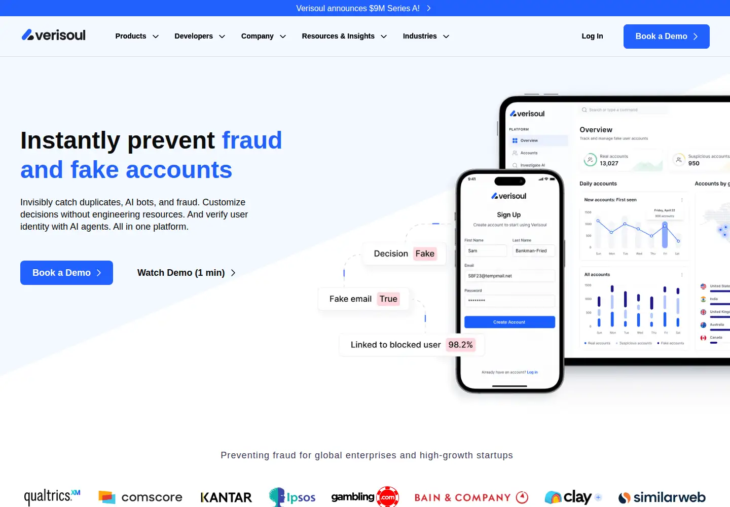 Screenshot of verisoul.ai