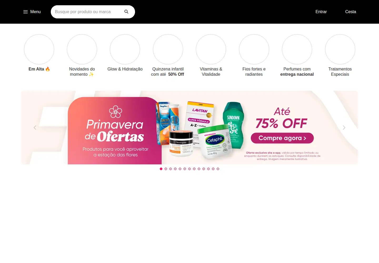 Screenshot of farmalife.com.br