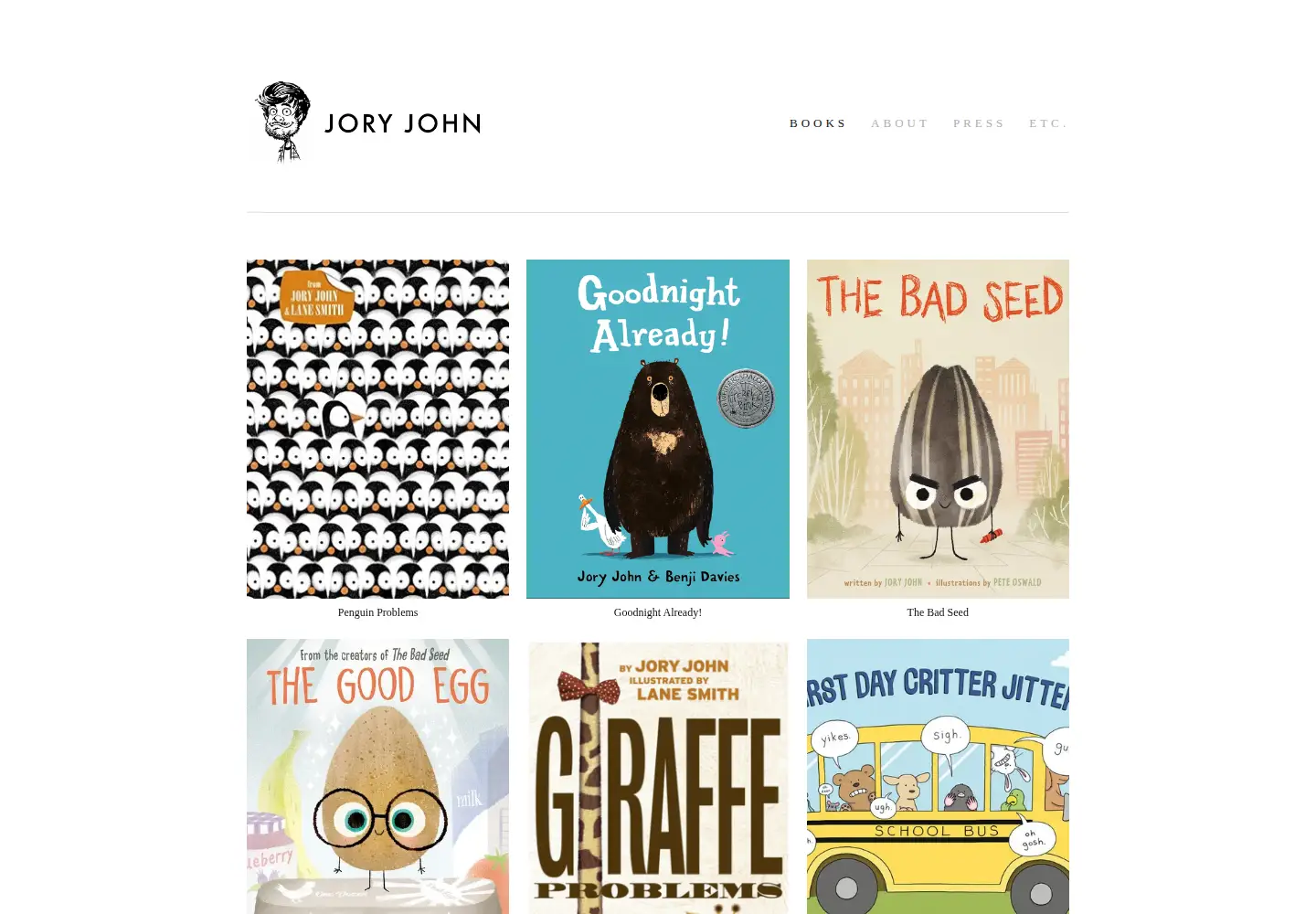 Screenshot of joryjohn.com