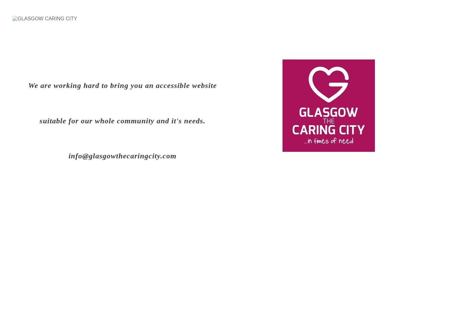 Screenshot of glasgowthecaringcity.com