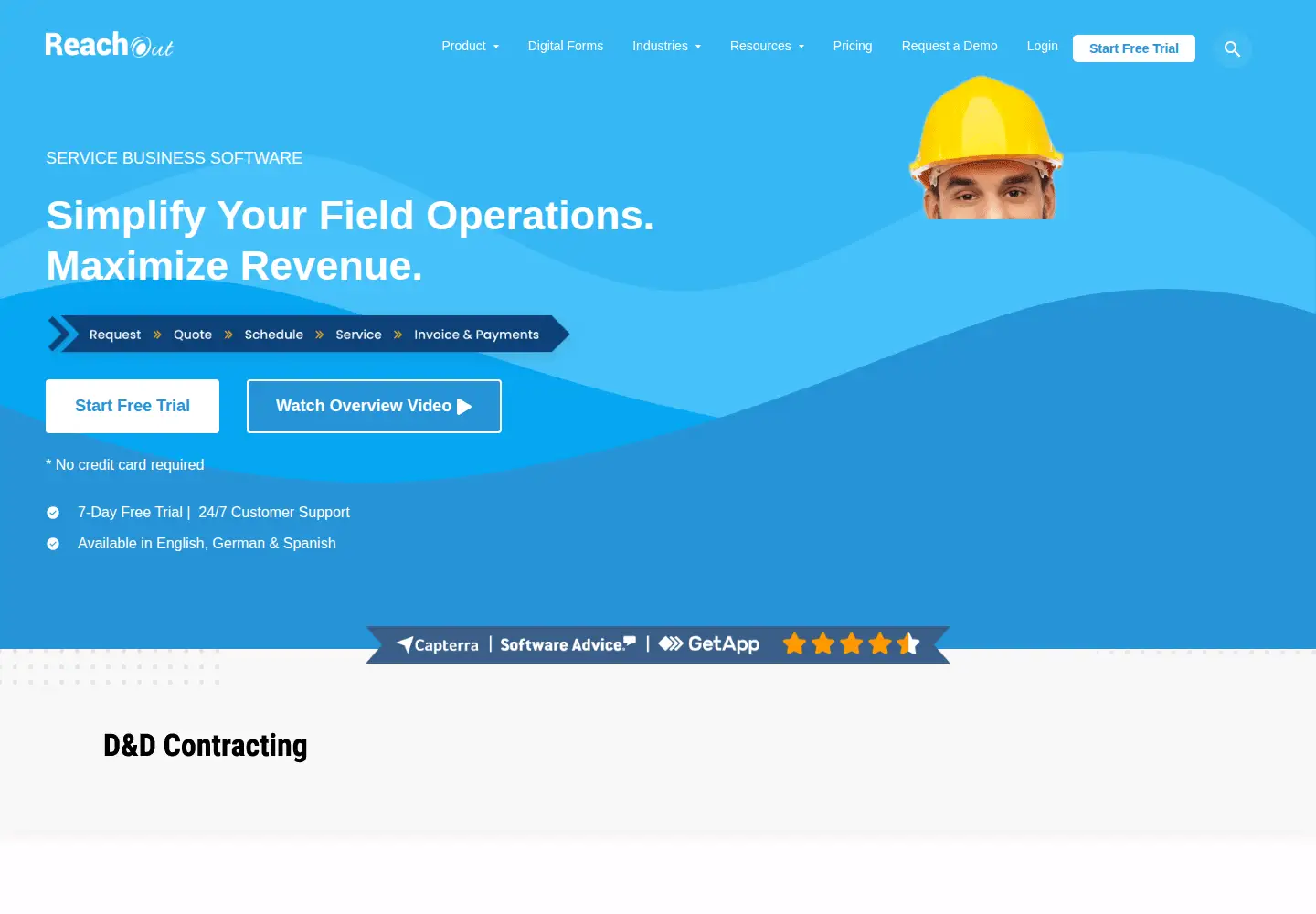 Captured homepage of reachoutsuite.com in the current scan