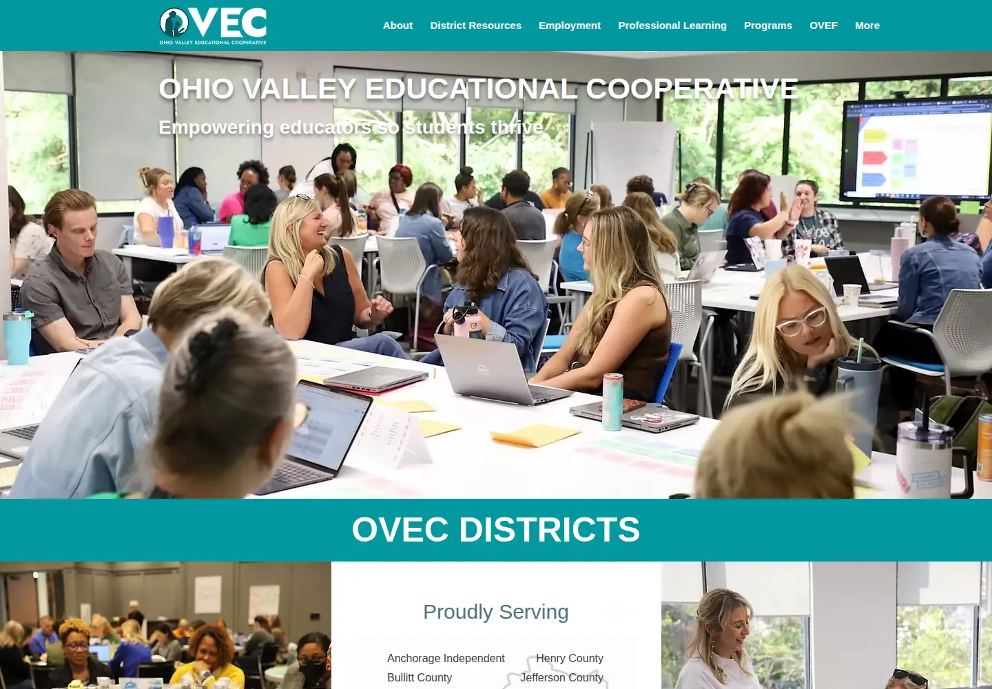 Captured homepage of ovec.org in the current scan