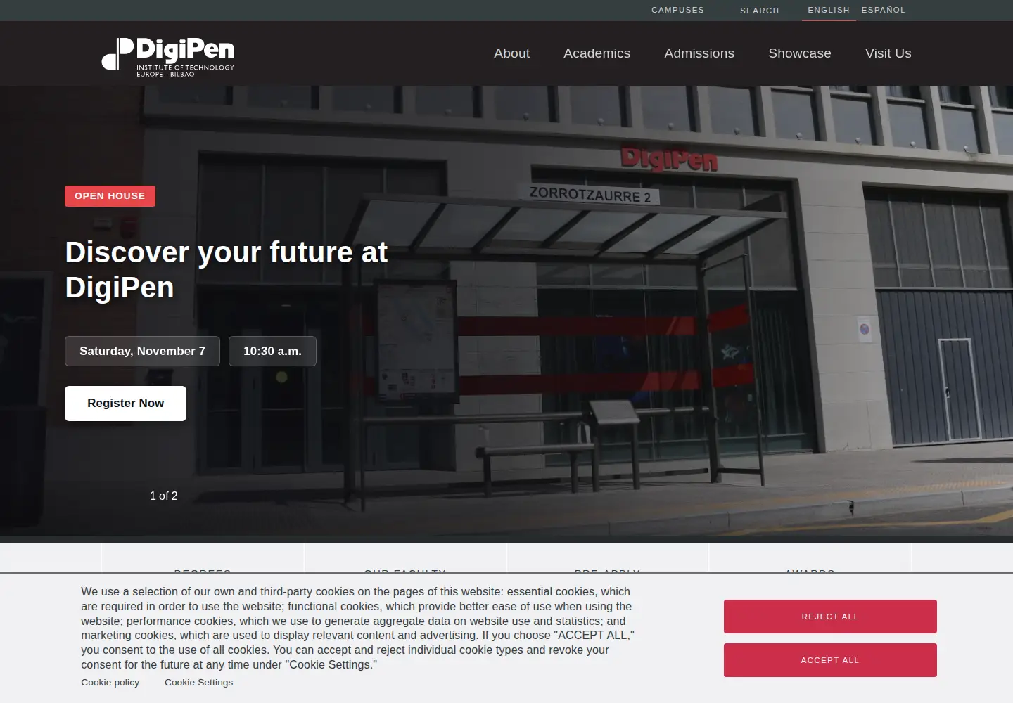 Screenshot of digipen.es