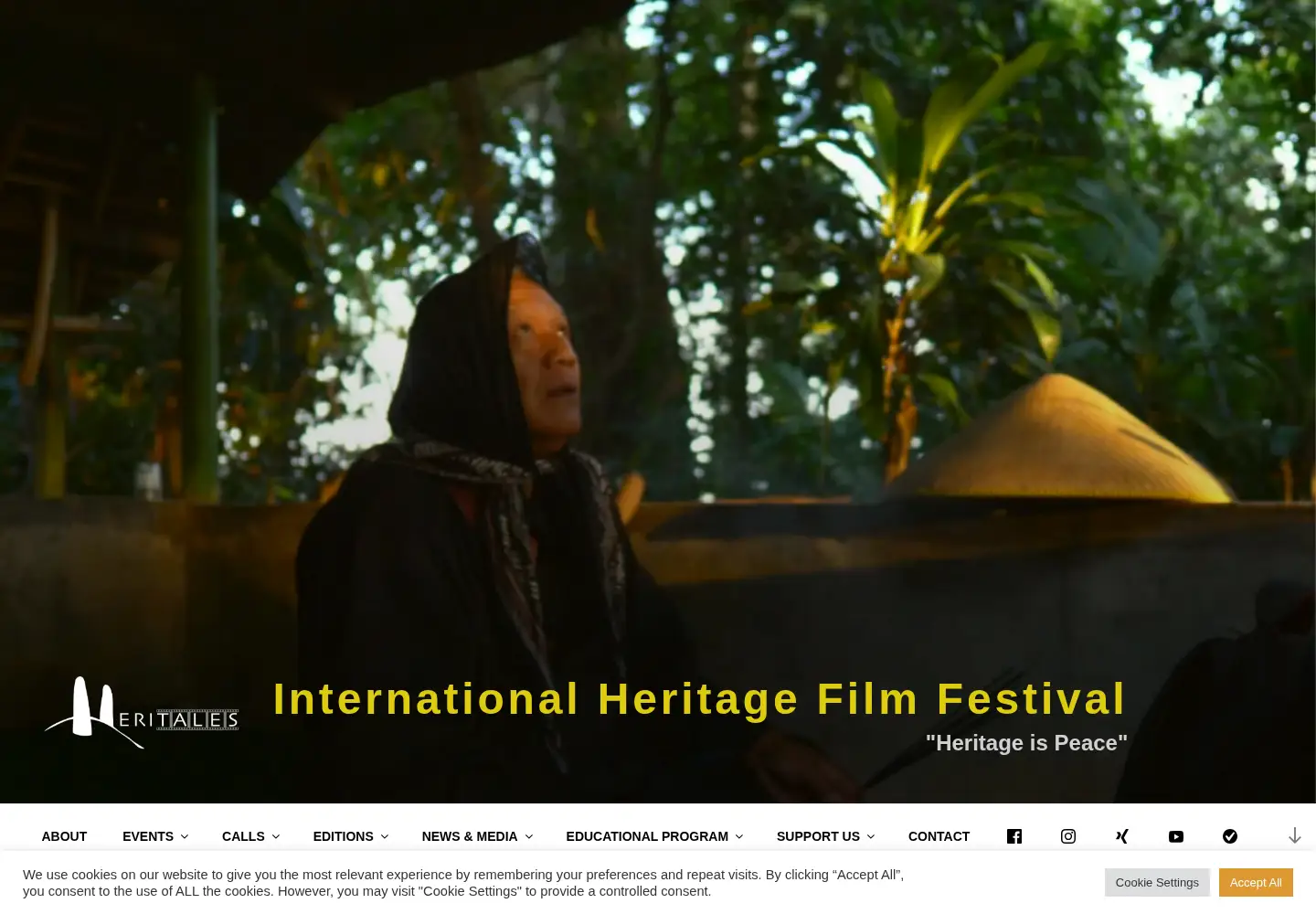 Captured homepage of heritales.org in the current scan