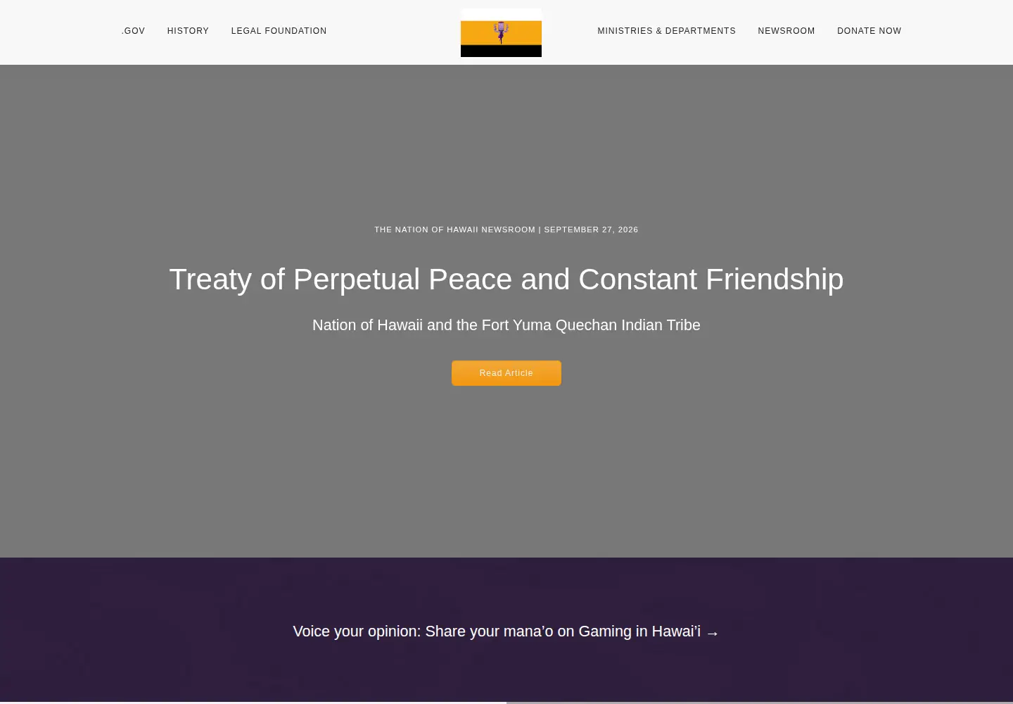 Screenshot of nationofhawaii.org