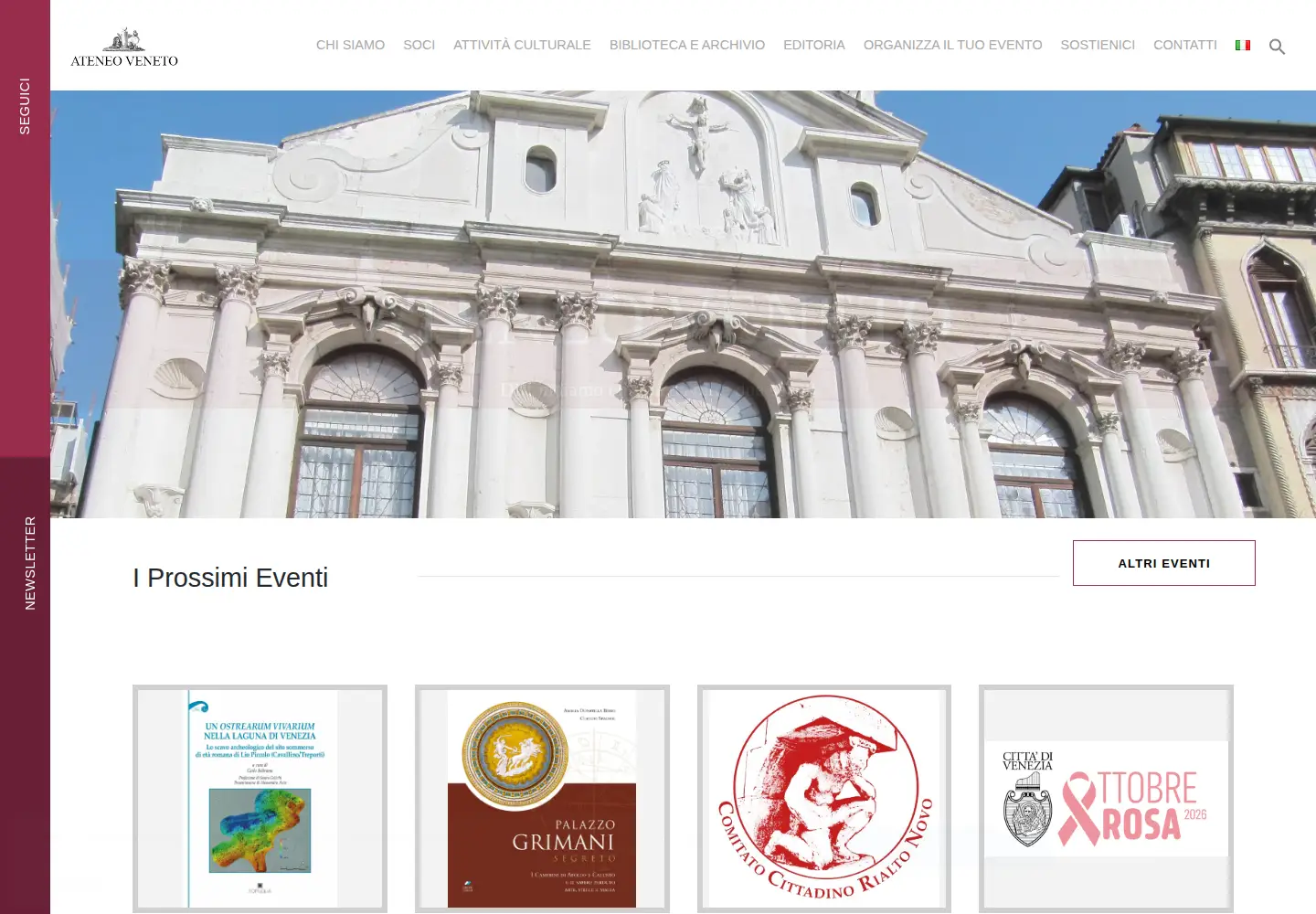 Screenshot of ateneoveneto.org