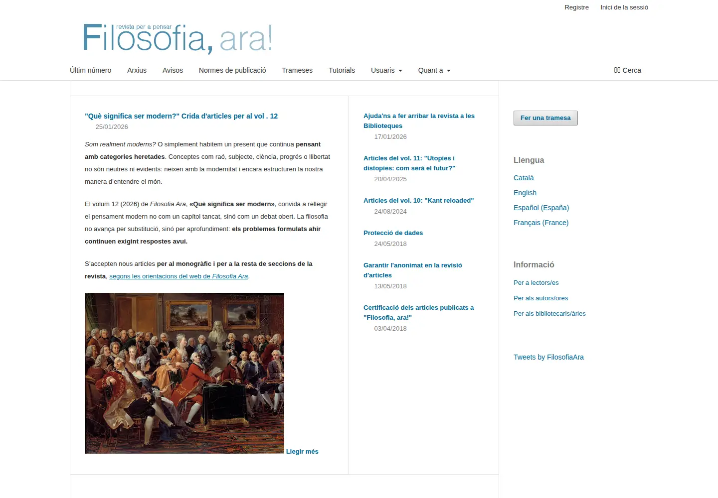 Screenshot of filoara.cat