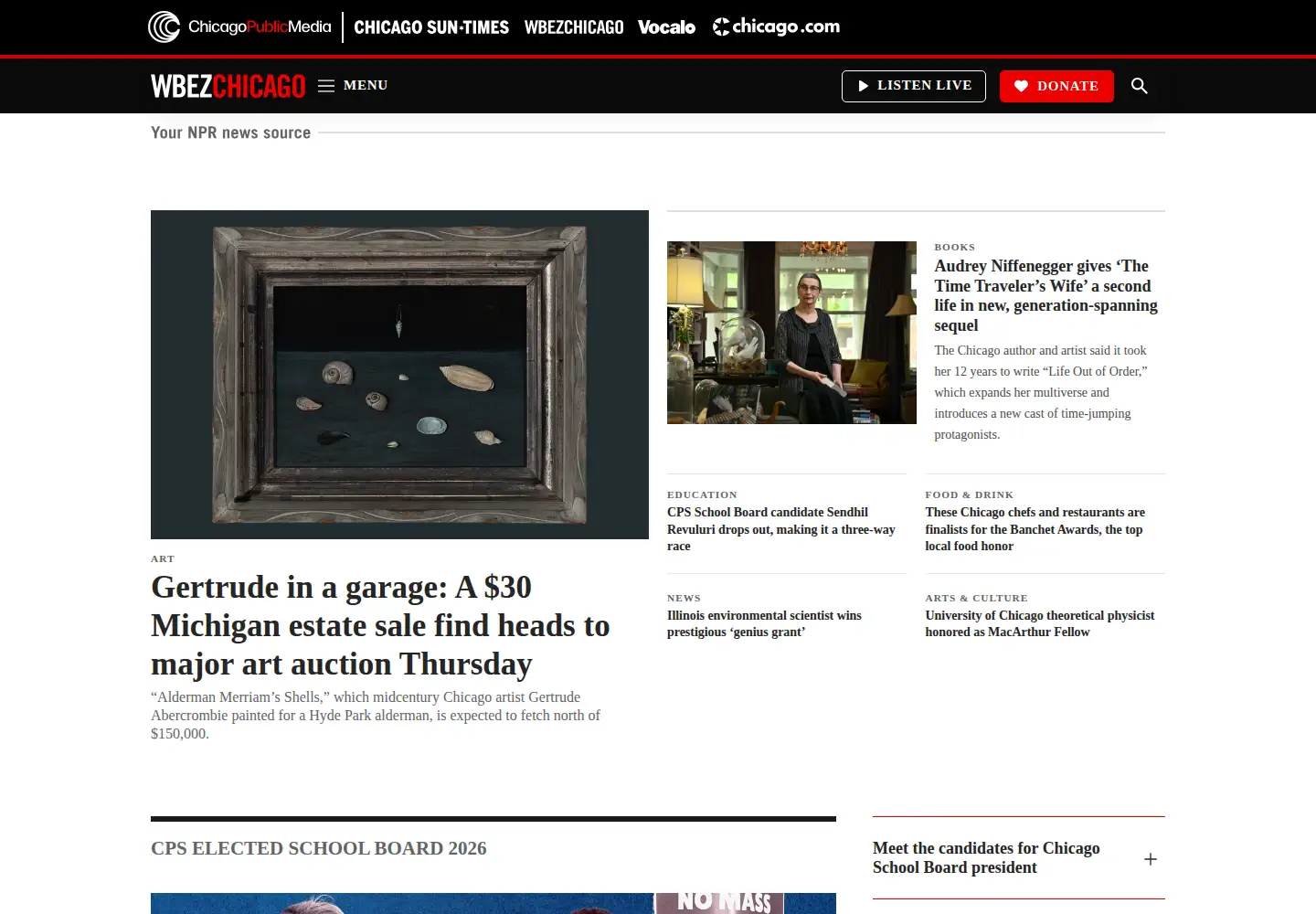 Screenshot of wbez.org