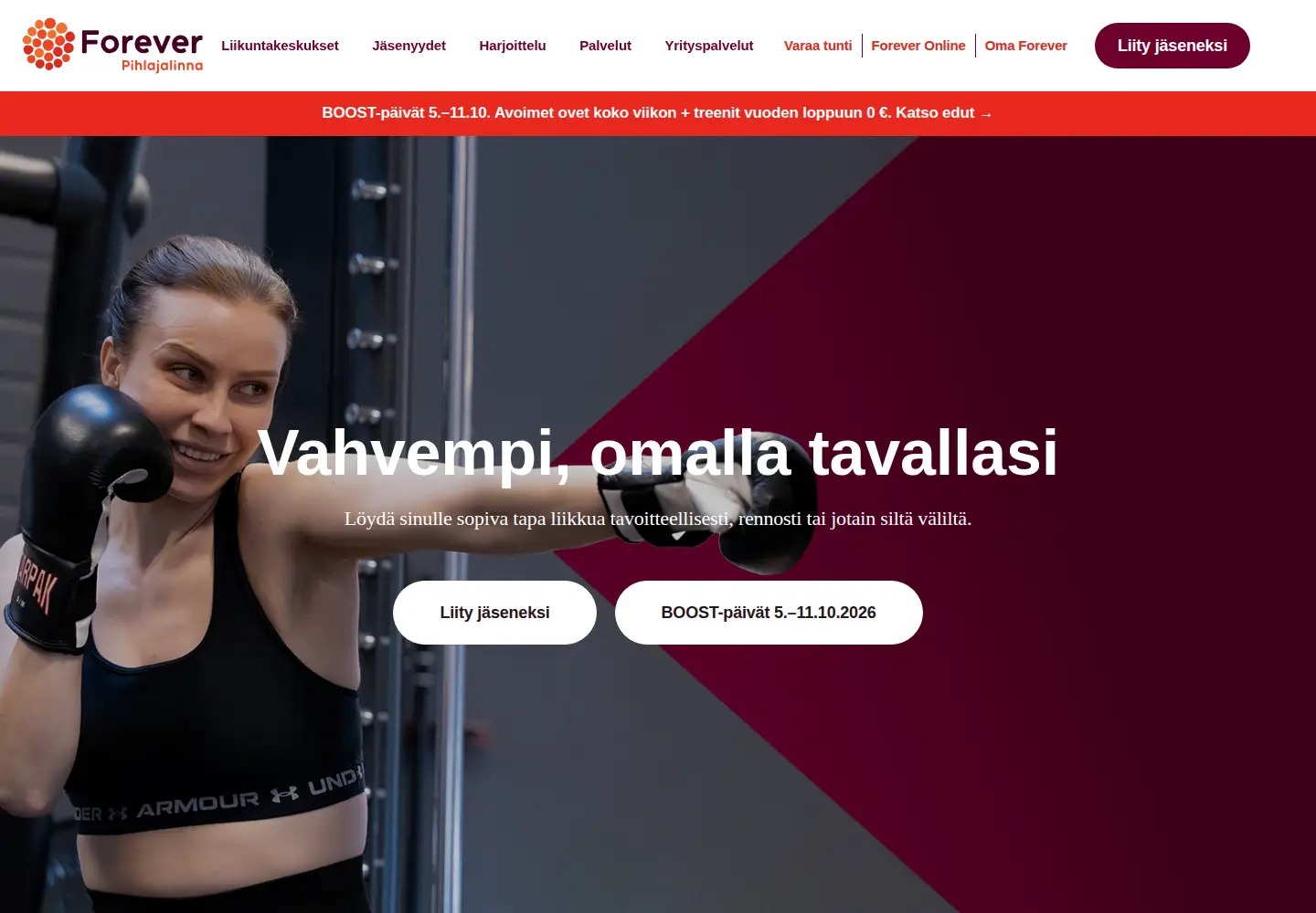 Screenshot of foreverclub.fi