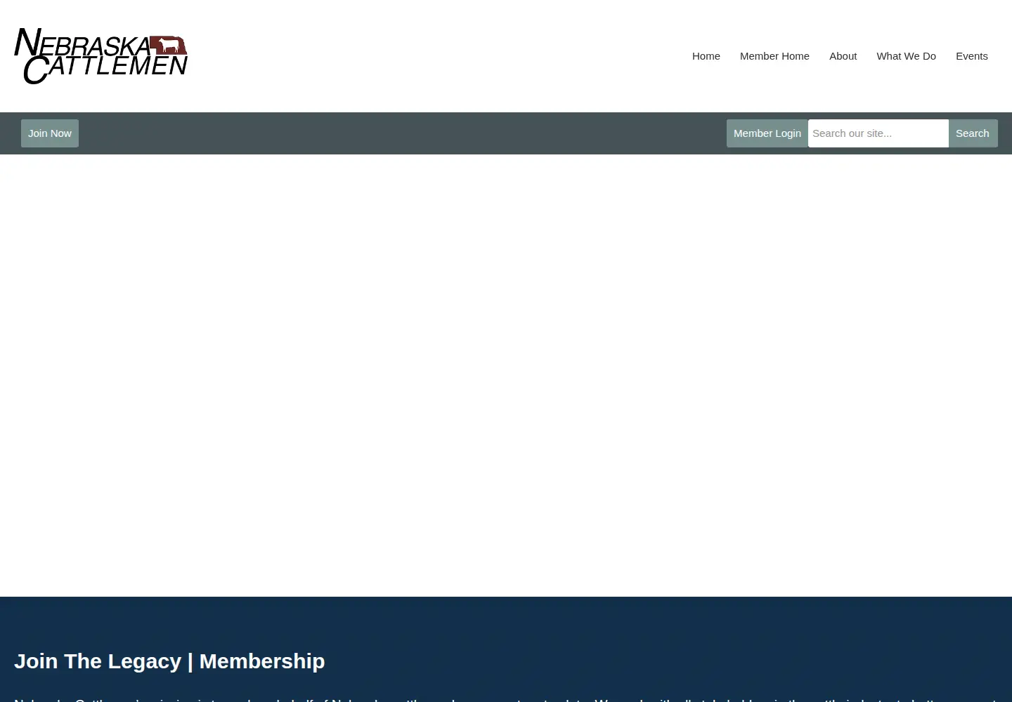 Captured homepage of nebraskacattlemen.org in the current scan