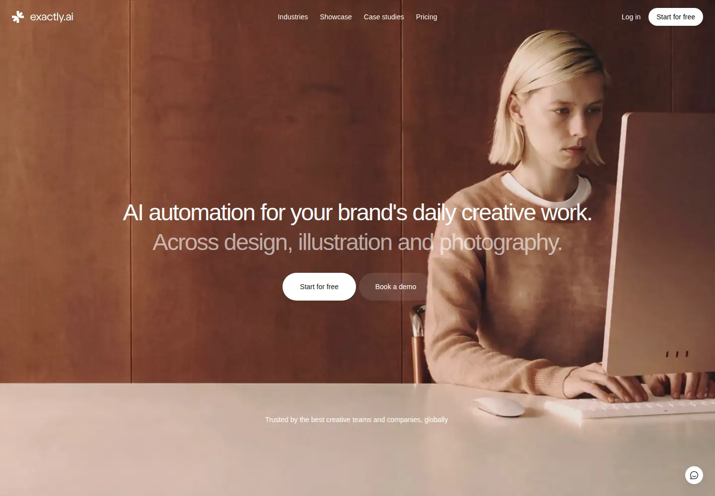 Captured homepage of exactly.ai in the current scan