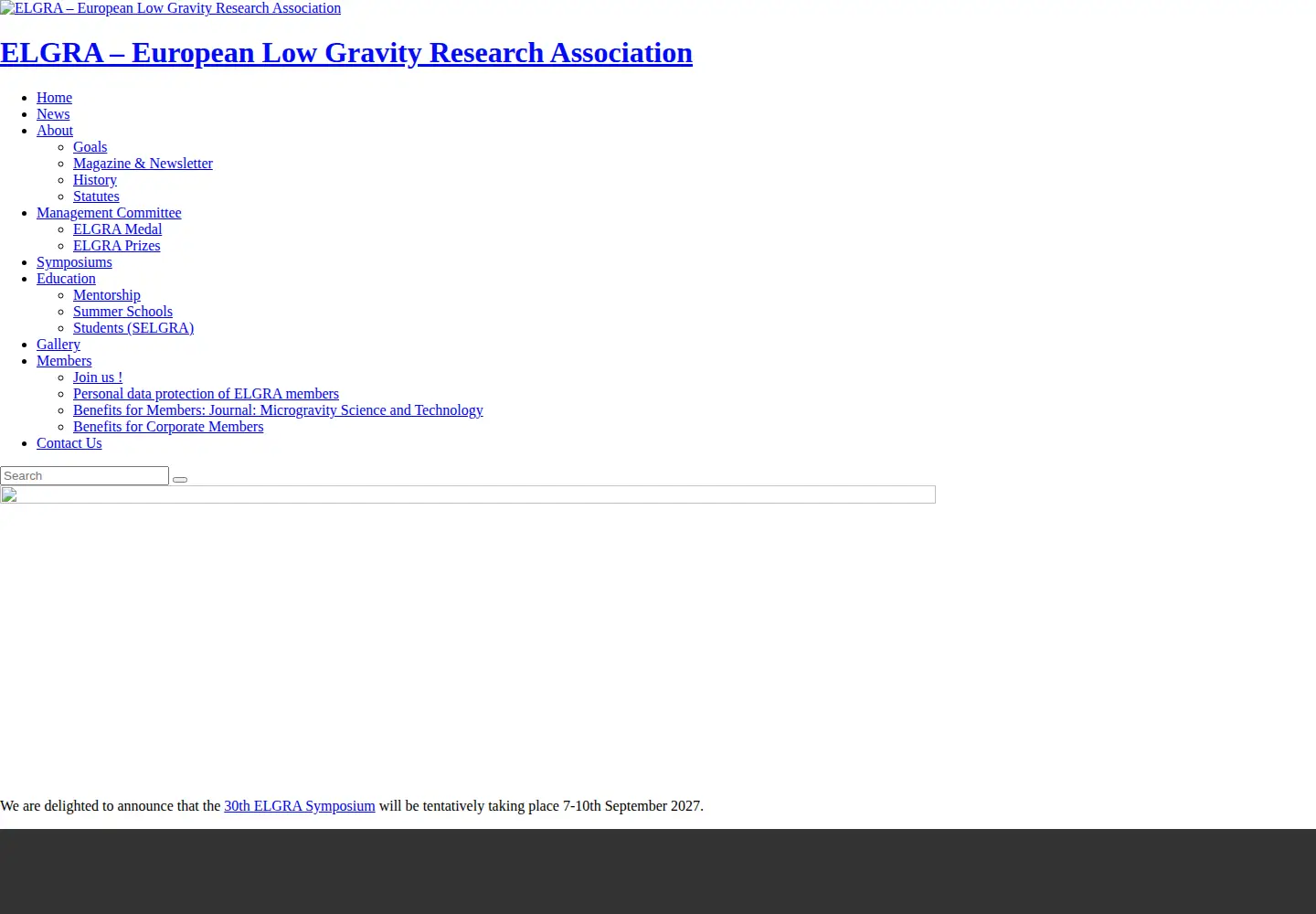 Captured homepage of elgra.org in the current scan