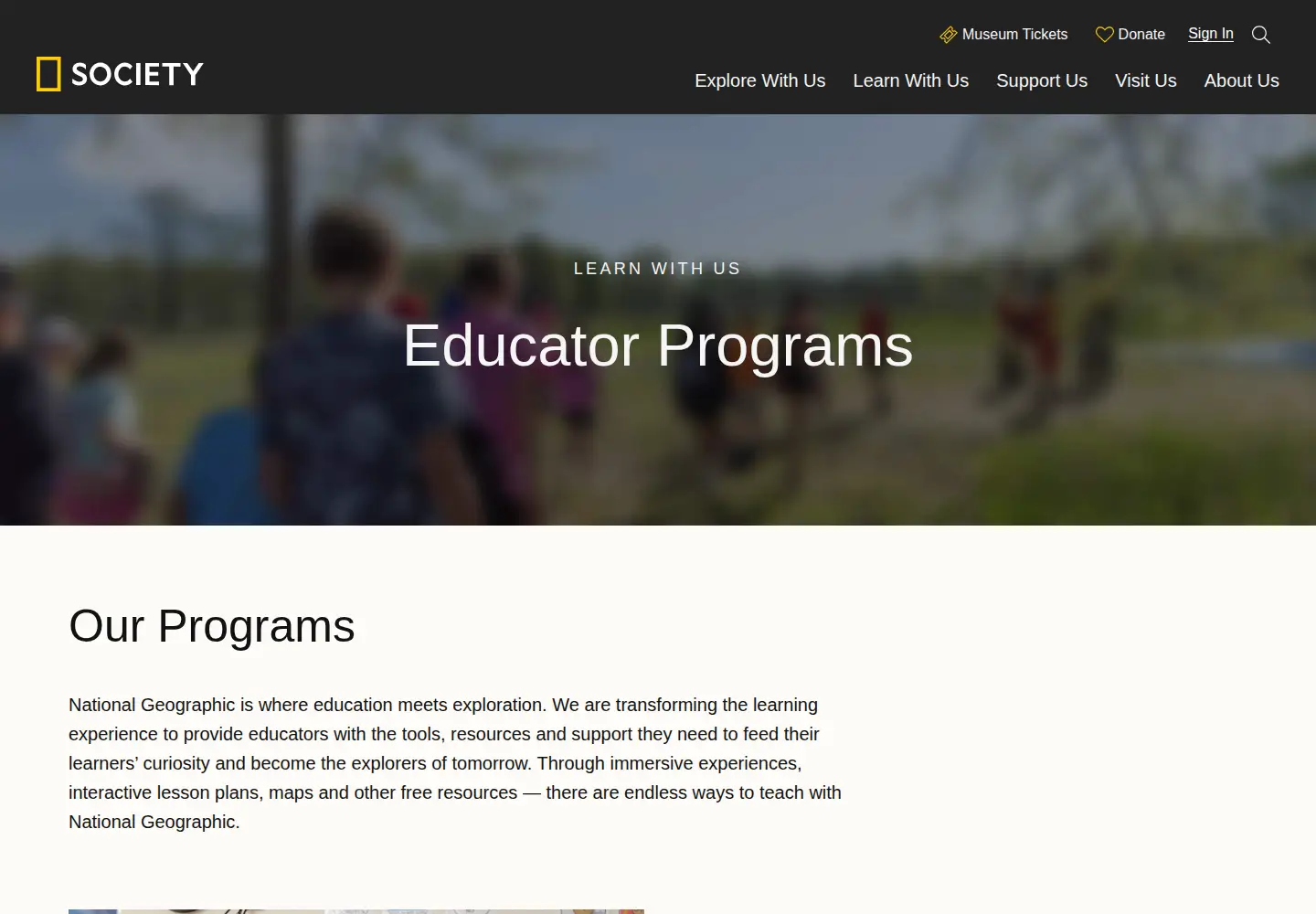 Screenshot of natgeoed.org