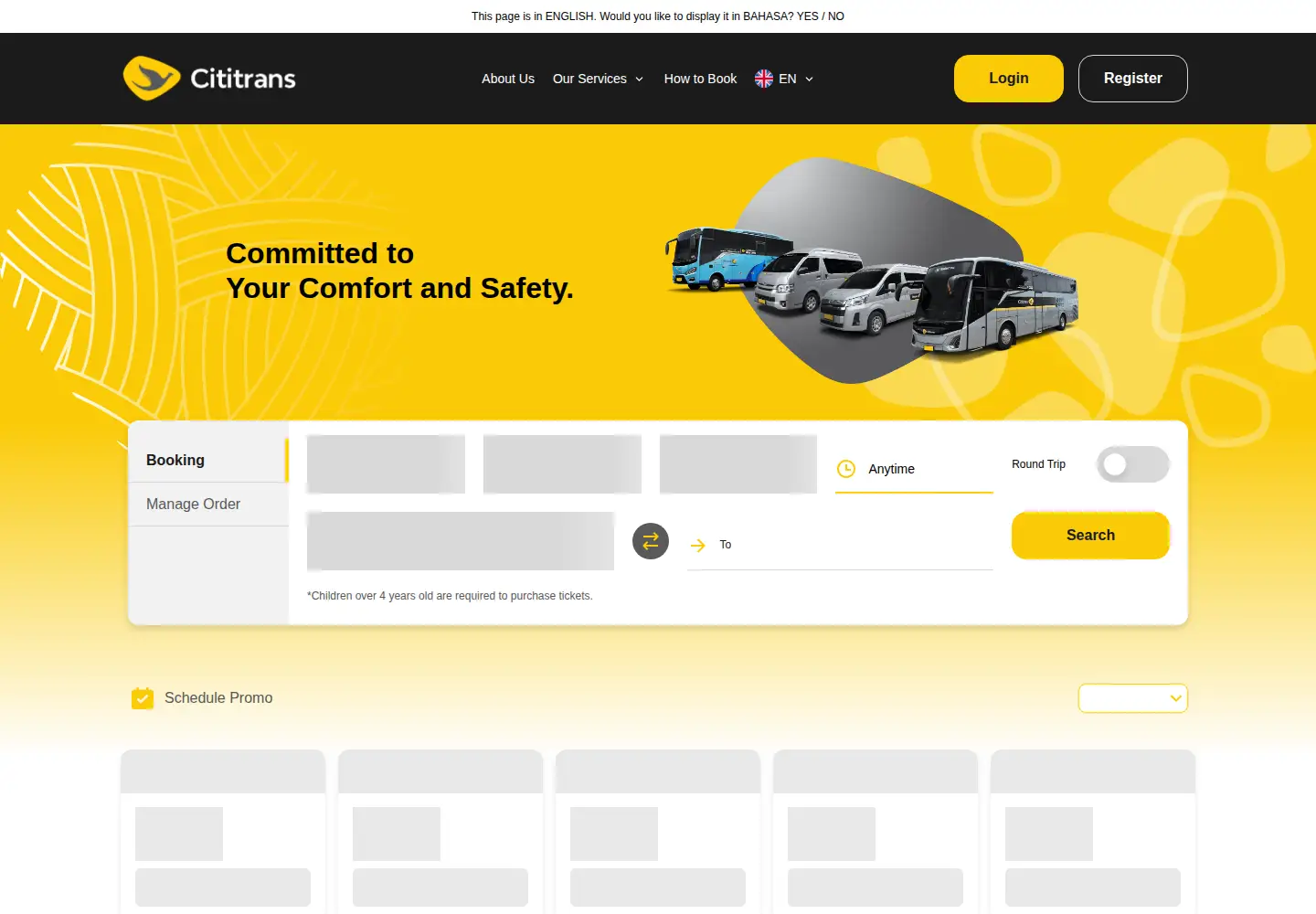 Screenshot of cititrans.co.id