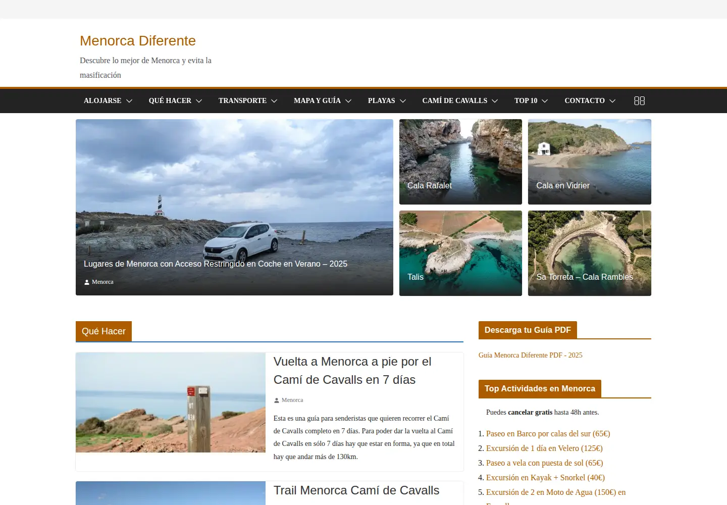 Screenshot of menorcadiferente.com