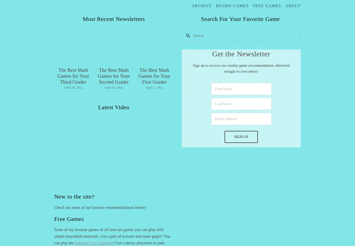 Screenshot of gamesforyoungminds.com