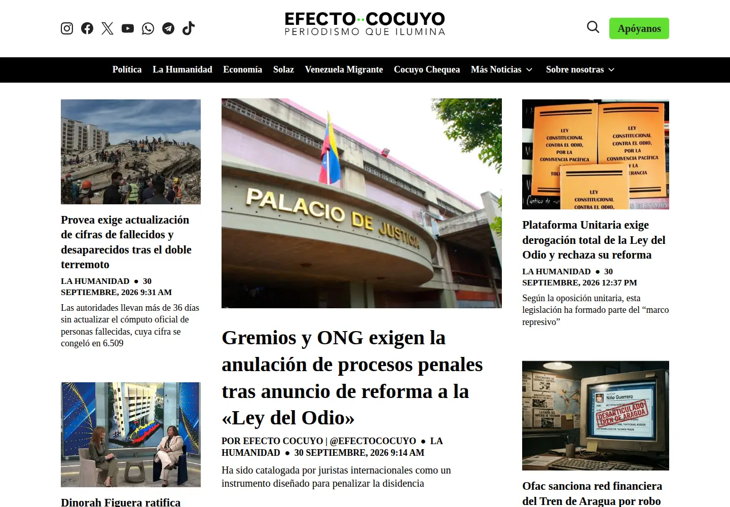 Screenshot of efectococuyo.com