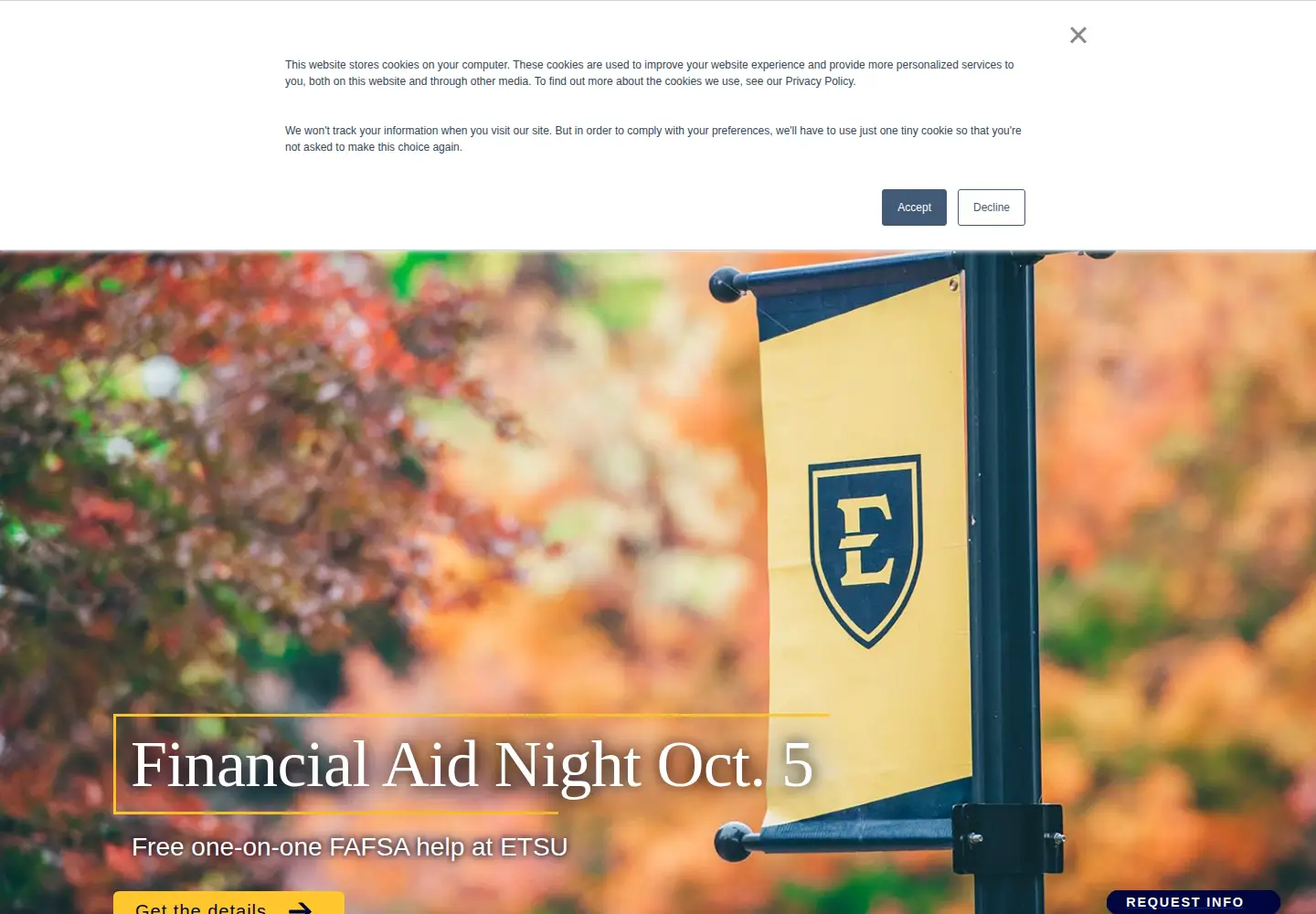 Screenshot of etsu.edu