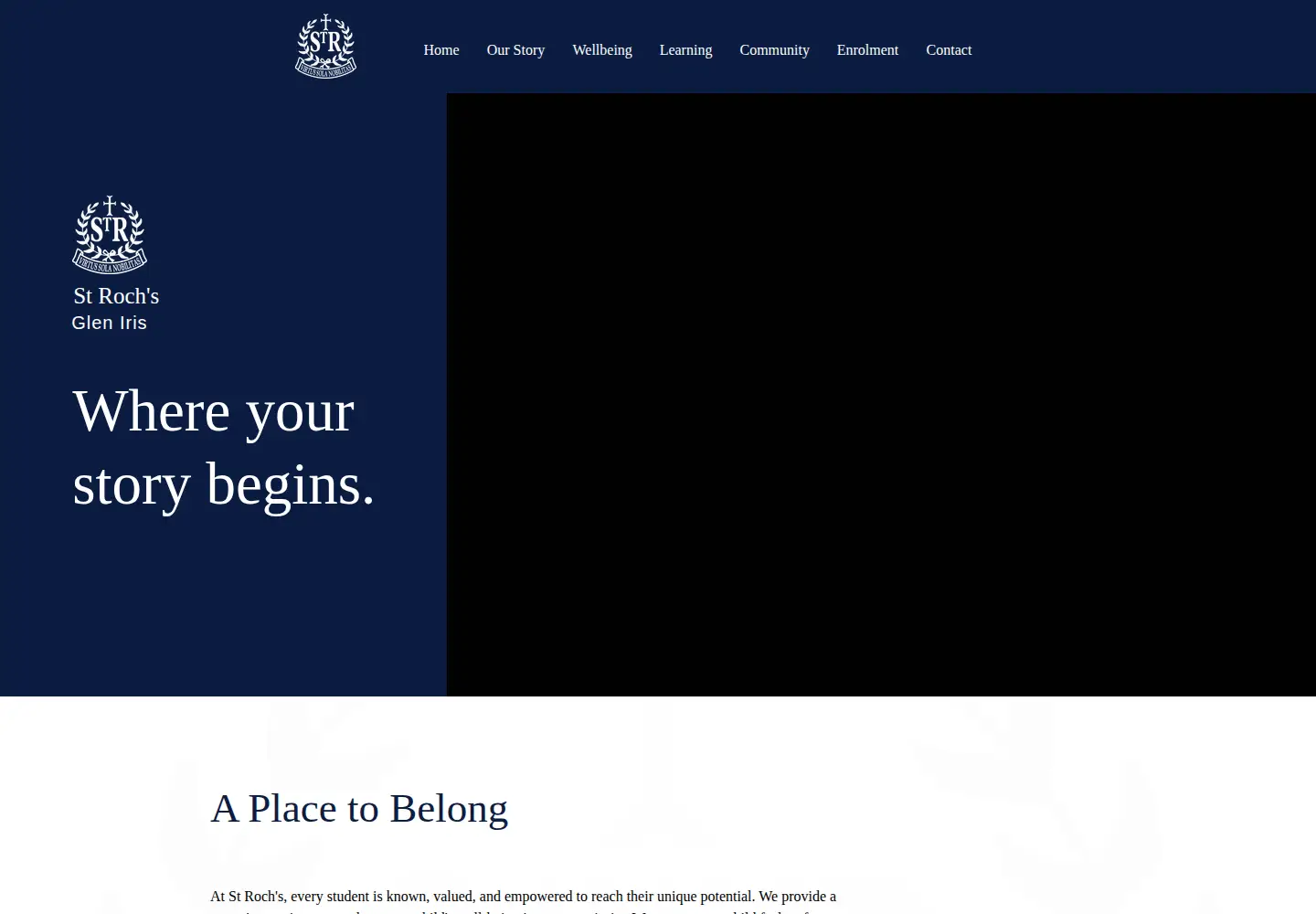 Screenshot of srgleniris.catholic.edu.au