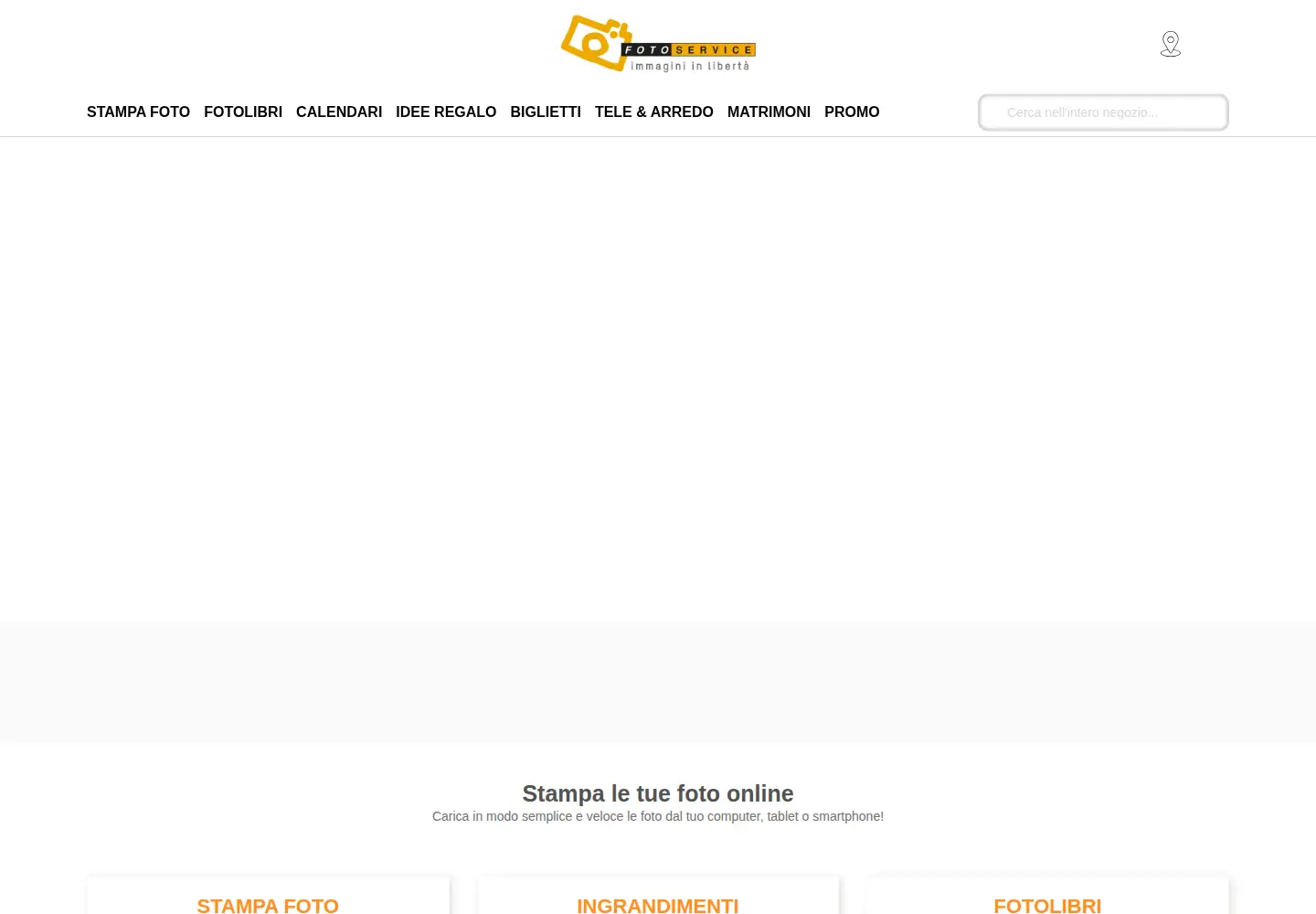 Captured homepage of fotoservice.it in the current scan