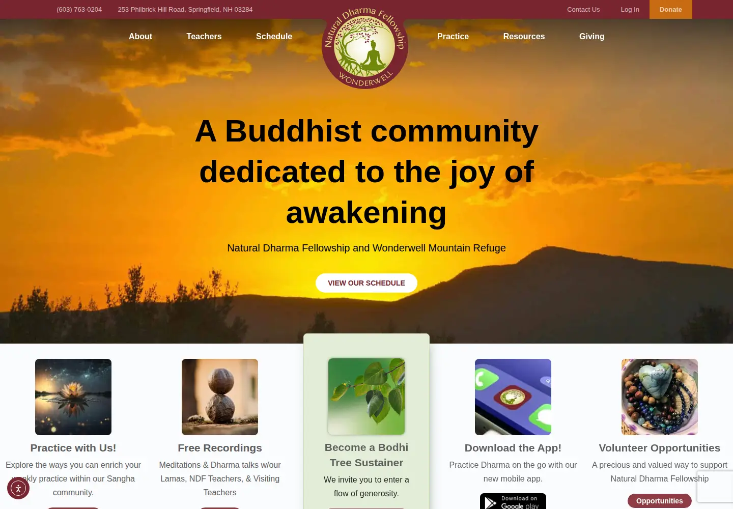 Screenshot of naturaldharma.org