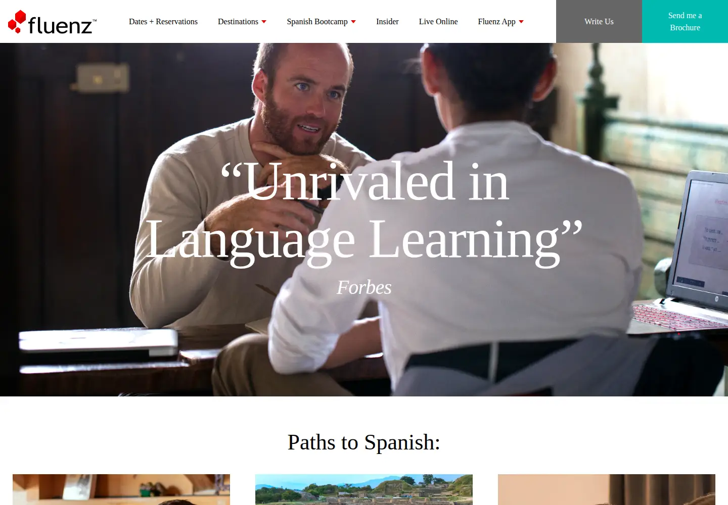 Screenshot of fluenz.com