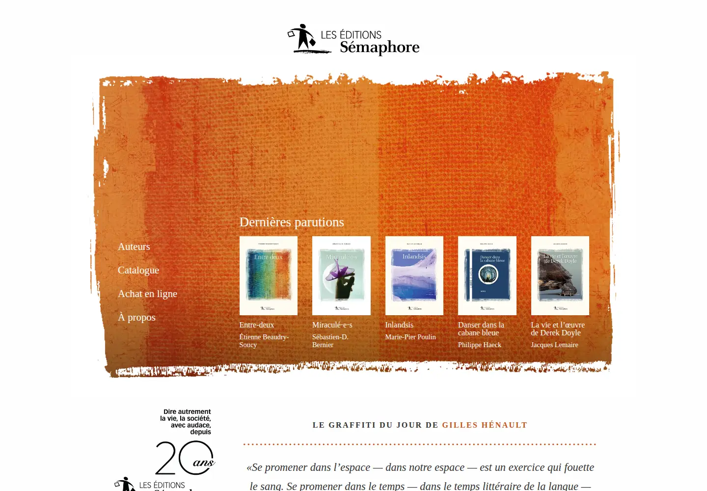 Screenshot of editionssemaphore.qc.ca