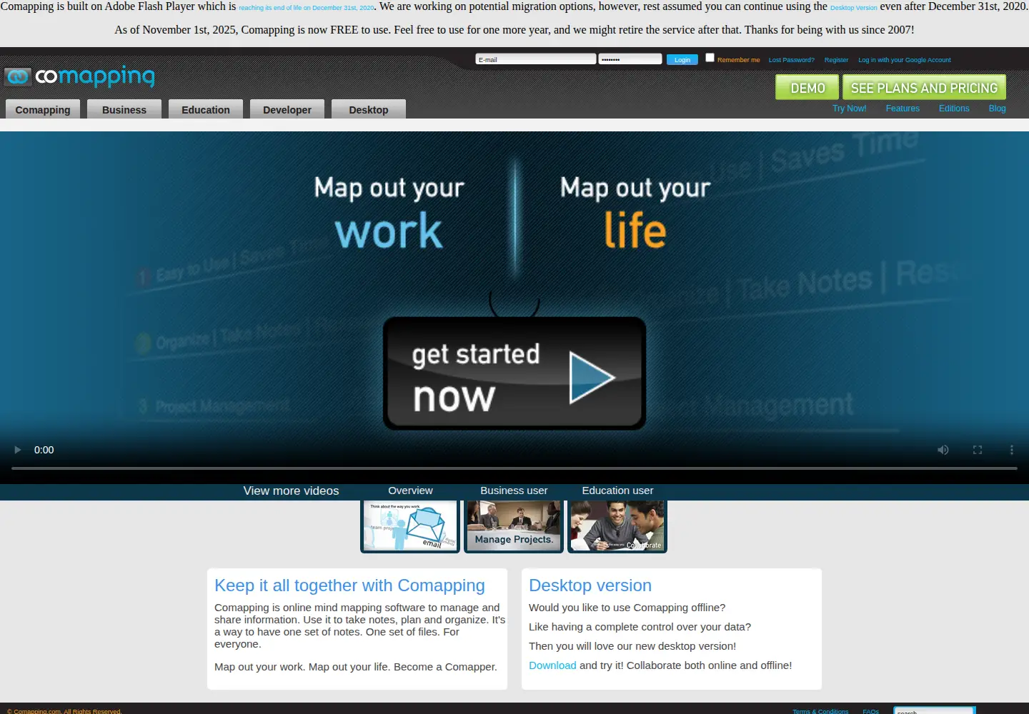 Captured homepage of comapping.com in the current scan