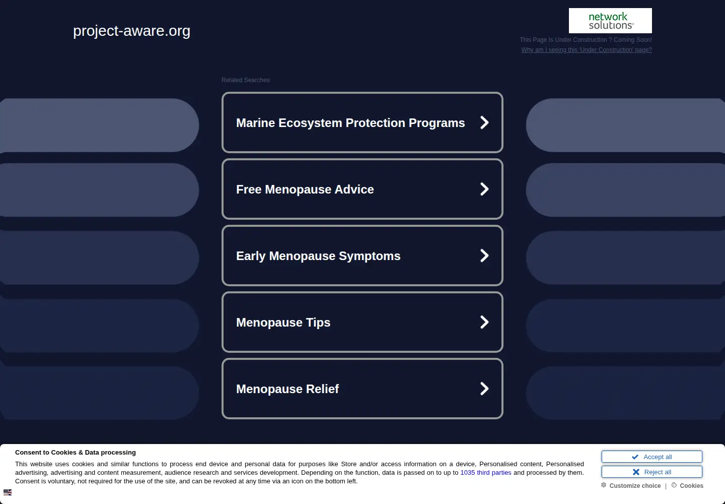 Screenshot of project-aware.org