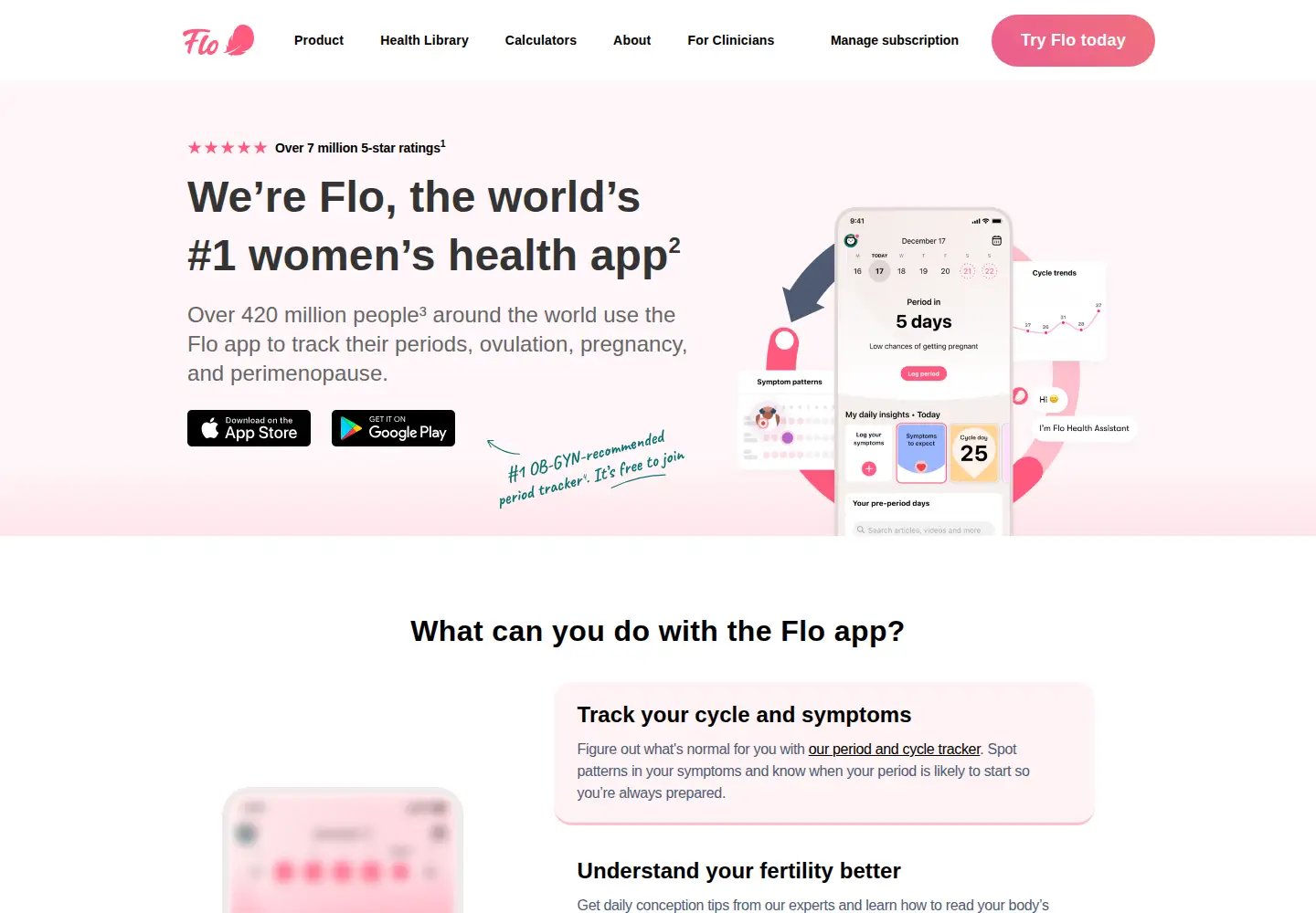 Screenshot of flo.health